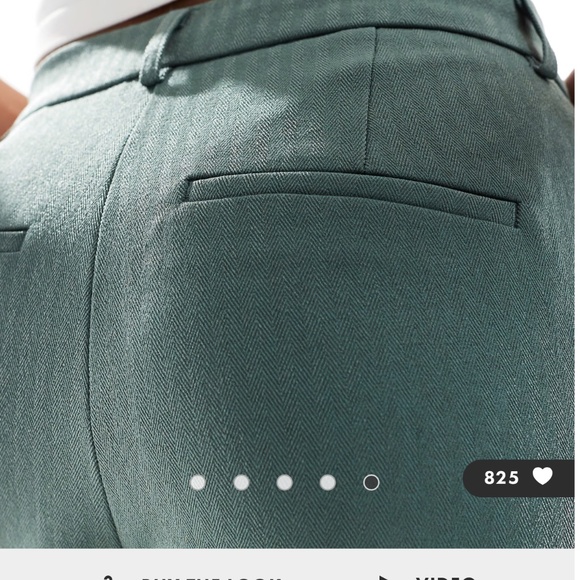 Vero Moda tailored herringbone wide leg pants in dark forest green - Picture 5 of 5